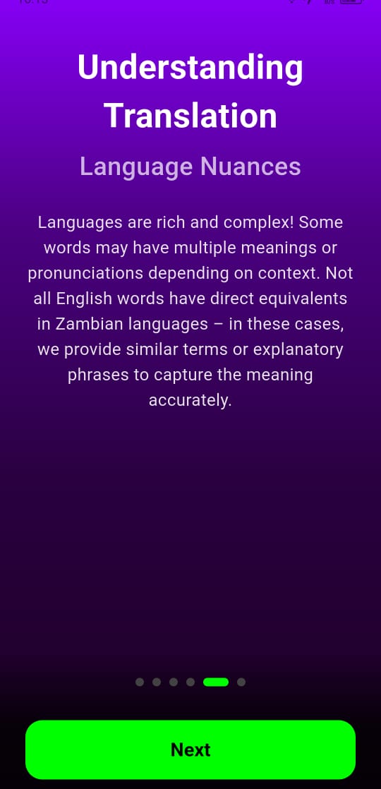 TranslateZM Language Selection
